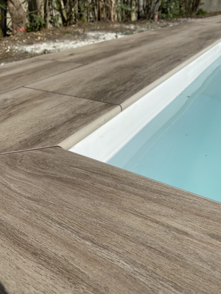 détail réalisation de piscine